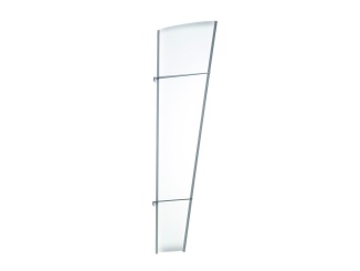 Vchodové stříšky Scobax –  Boční stěna Savespot L 167 x 62 cm, stříbrná/bílá