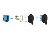 Ravak CR 065.00CR.O2.RB070 Podomietková batéria 2-cestná pre R-box, chróm