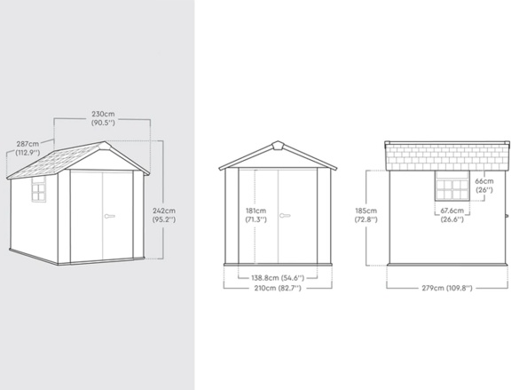 Plastový záhradný domček Keter Oakland