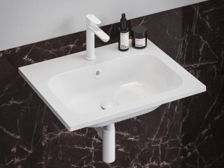 Baterie – Ravak EL 012.11WV Umyvadlová stojánková baterie BeCool 170 mm bez výpusti, White Velvet
