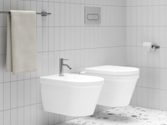 Baterie – Ravak ES 056.60GLB Bidetová stojánková baterie 154 mm bez výpusti, Gold Brushed