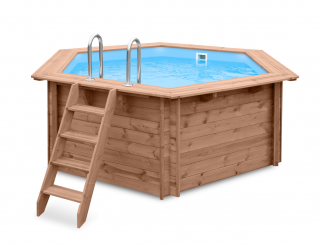 Bazény – Tuindeco Luxury wooden swimming pool Mambo Beach 355x307x116cm