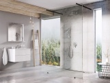 Ravak Walk-In Free Set 150, čierna+transparent