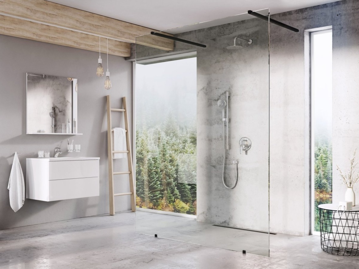 Ravak Walk-In Free Set 150, lesk+transparent