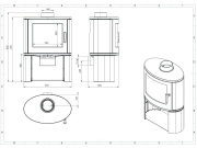 Liatinové krbové kachle NORDflam Modena EKO 9 kW