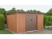 Plechový záhradný domček G21 GRAH 1132 - 340 x 333 cm, hnědý