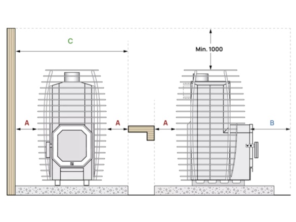 Saunové kachle na tuhé palivá Huum Hive Flow Mini 9 kW