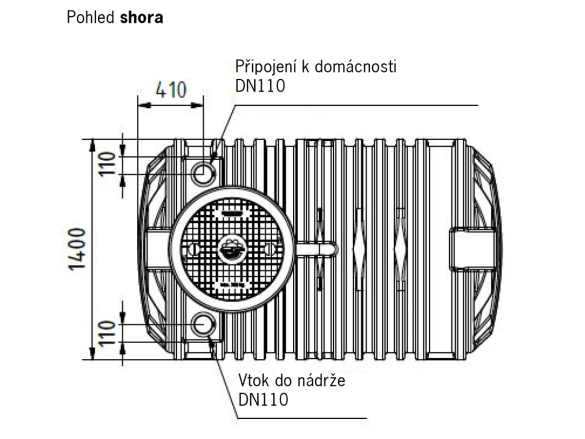Nádrž na dešťovou vodu ACO Cistern House & Garden Professional 3300l