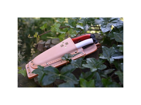 Kombinované kožené púzdro pre nožnice a skladaciu pílku 130