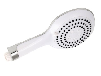 Koupelna a WC –  Novaservis Sprchová hlavice, 3 druhy proudu, ruční, bílá/chrom,  RU/320,0