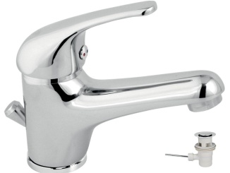 Vodovodné batérie –  Novaservis Umyvadlová baterie Titania Iris, chrom, stojánková, s výpustí,  92001,0