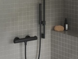 Ravak PU 033.20BLM Termostatická sprchová nástěnná baterie bez sprchového setu, černá matná