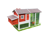 Kurník Scobax Dřevěný kurník MILÁNO RED MAXI, 2200x740x1200 mm