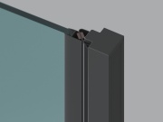 Ravak COSD1 90, čierna+transparent