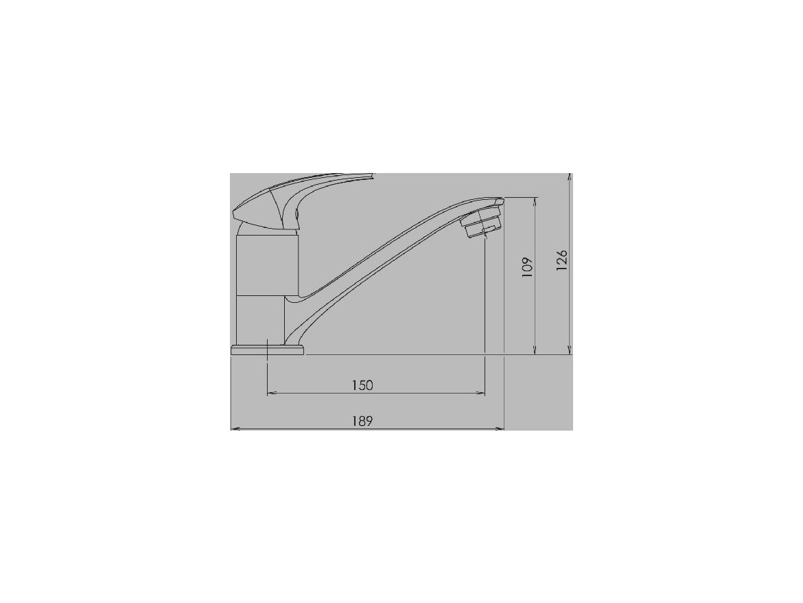 Novaservis Dřezová baterie Metalia Eco+, chrom, stojánková,  57096,0E