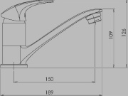 Novaservis Dřezová baterie Metalia Eco+, chrom, stojánková,  57096,0E