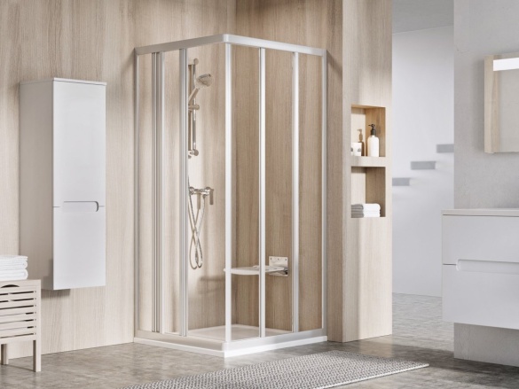 Ravak ASRV3 90 198, čierna+transparent