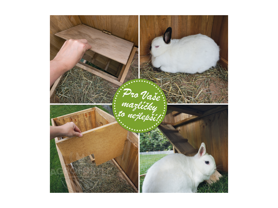 Scobax Dřevěná králíkárna VIMPERK, 1060x530x910 mm