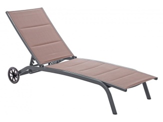 Lehátka –  Home & Garden Zahradní lehátko Ibiza Alu Taupe / Grey