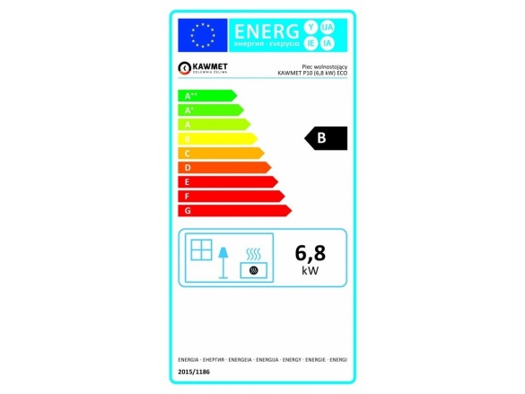 Litinová krbová kamna Kawmet P10 - 6,8 kW ECO