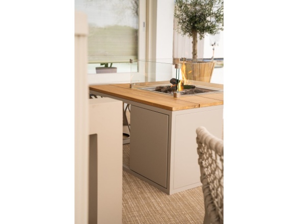 COSI Stůl s plynovým ohništěm - typ Cosiloft 100 písečně béžový / kamenná deska