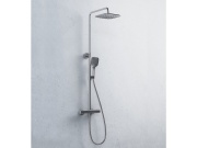Ravak TD F 091.00CR Sprchový sloup s termostatickou baterií, posuvný, se sprchovým setem, chrom
