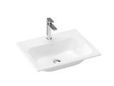 Ravak Umyvadlo Chrome Slim 80 keramické, s otvorem pro baterii, s přepadem, bílá