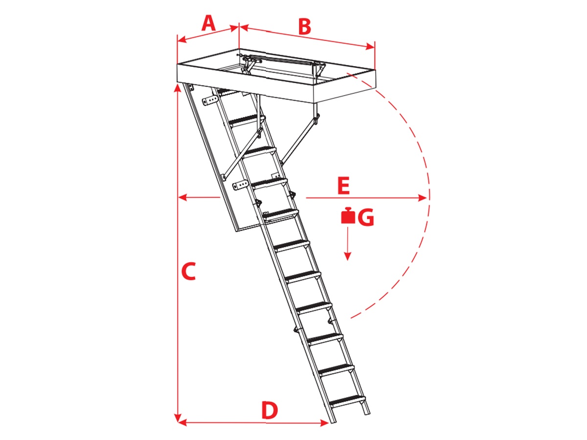 Půdní schody Oman Solid Polar