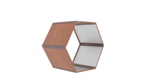 G21 Přístřešek na dřevo  HEX 53 - 92 x 60 cm, hnědý