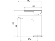 Novaservis Umyvadlová baterie Nobless Edge, chrom, stojánková, s výpustí,  36001,0