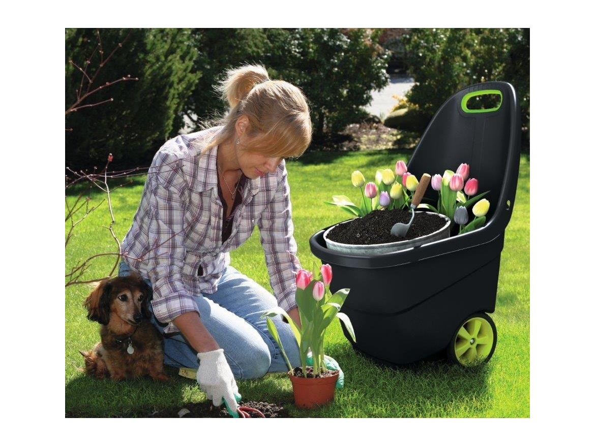 Keter Zahradní vozík  Easy Go XL 62 L šedozelený