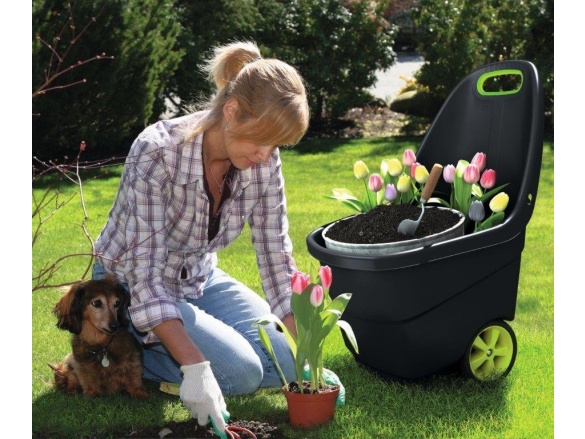 Keter Zahradní vozík  Easy Go XL 62 L šedozelený