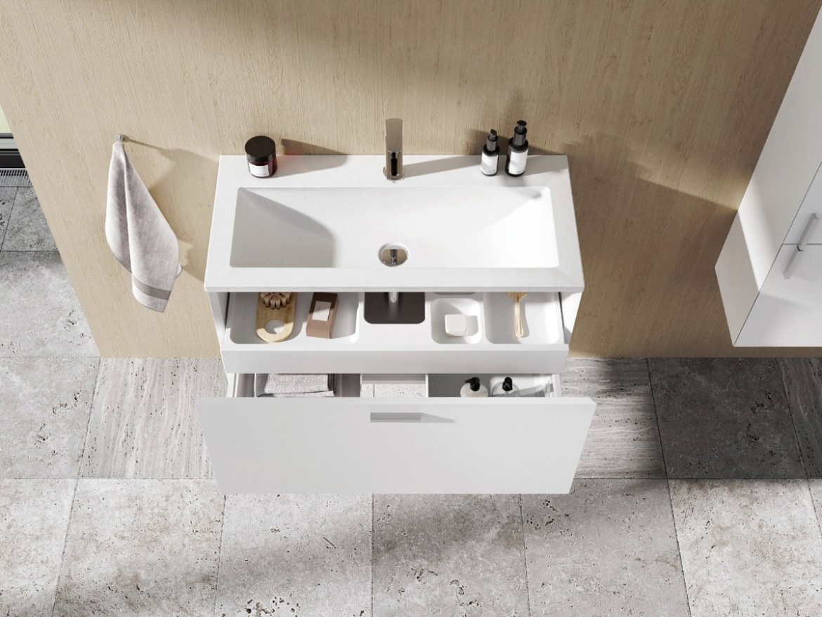 Ravak Umývadlo Clear 80, s otvorom pre batériu, bez prepadu