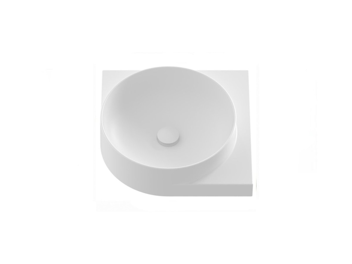 Ravak Umývadlo Yard 45 C, bez otvoru pre batériu, bez prepadu, Alabaster Pink