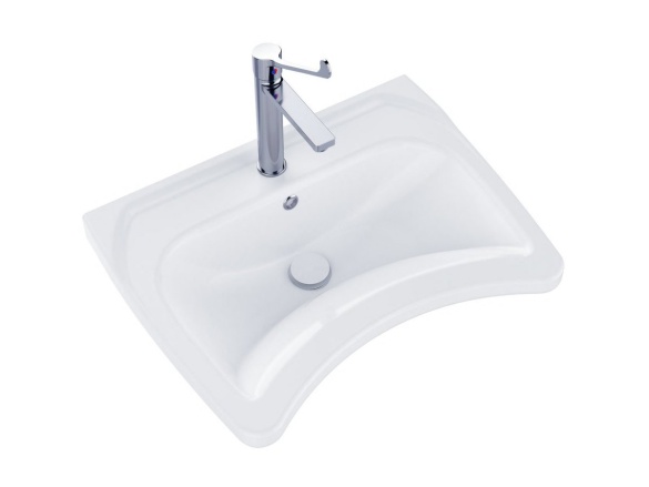 Ravak Umývadlo Safe 60, s otvorom pro batériu, s prepadom