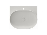 Ravak Umývadlo Yard 60, s otvorom pre batériu, bez prepadu, biela matná
