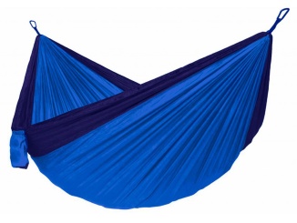 Hamaky pre jedného –  Hojdacia sieť pre jedného Camping + Slap strap (modrý SET)