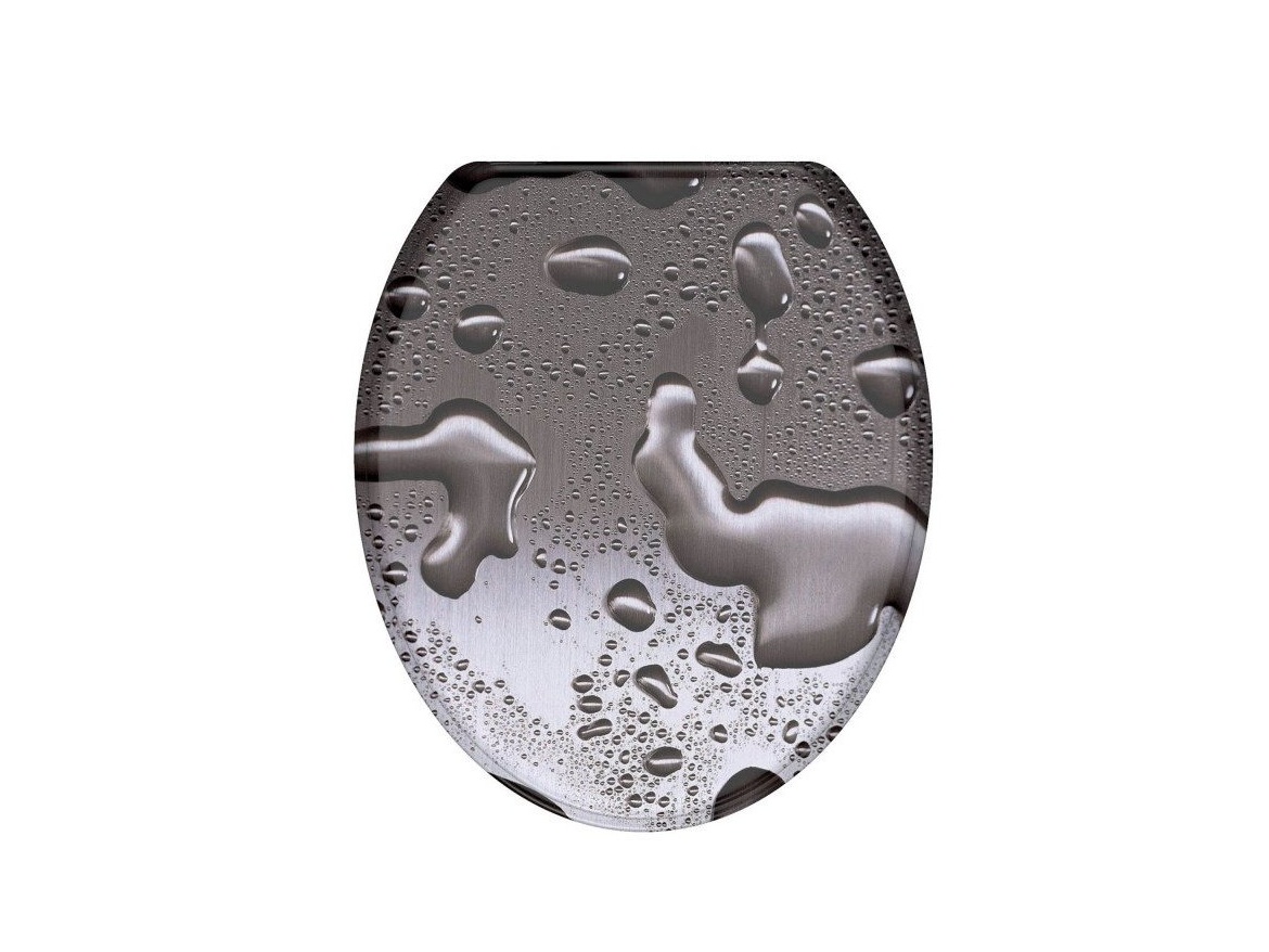 WC sedátka, záchodová prkna Schütte GREY STEEL | MDF, bez Soft Close