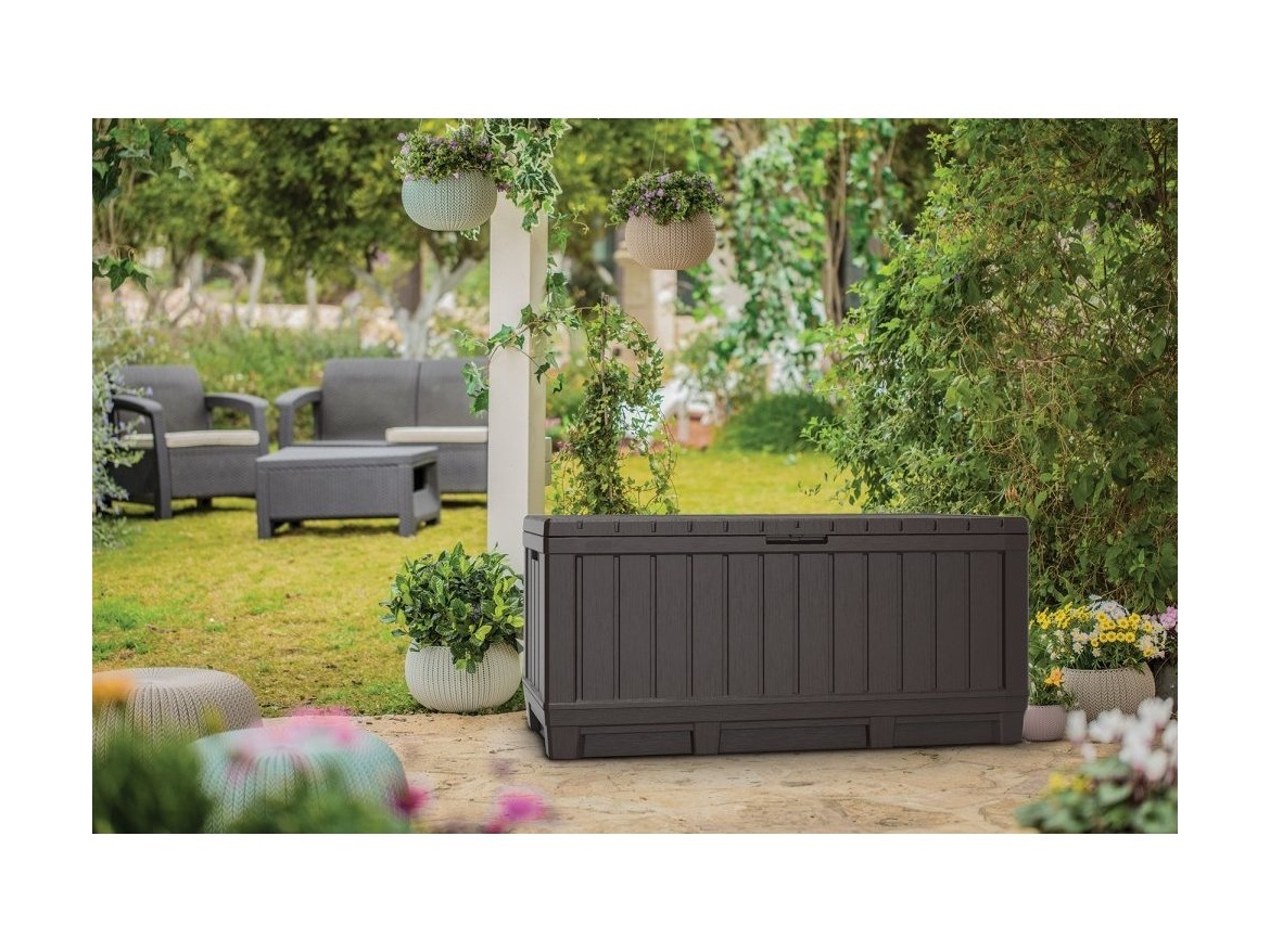Keter Zahradní úložný box  Kentwood 350 L - 128 x 54 x 59 cm - hnědý