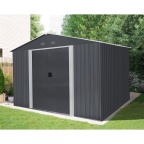 Zahradní domek kovový 3 x 2,4 m se sedlovou střechou antracit Riwall PRO RMSA 8x10 Anthracite