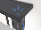 Bejárati előtető Gutta Guttavordach BS PLUS LED strip