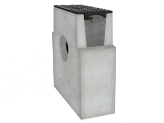 Bélcsatornák – Betonová vpusť B125 s litinovou mříží H160 333 x 130 x 380 mm - 4294710
