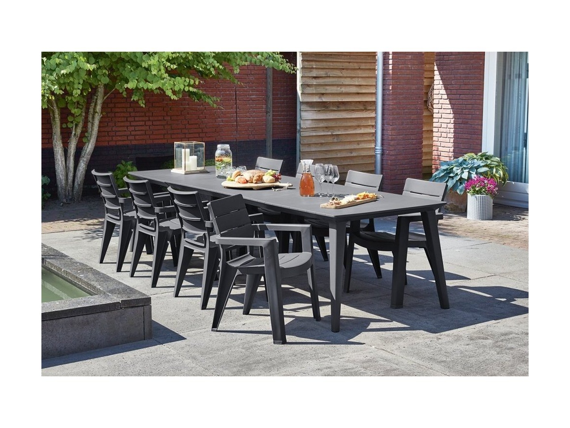 Keter Jídelní stůl  Lima - 313 x 98 x 74 cm - grafitový