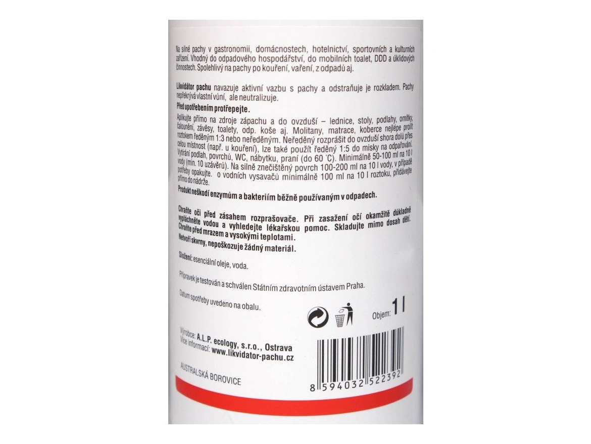 Příslušenství k vysoušečům Jet Dryer Likvidátor pachu ALP - Professional