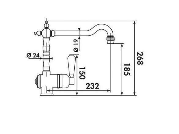 Kuchyňské baterie Luisina Chambord RC 800