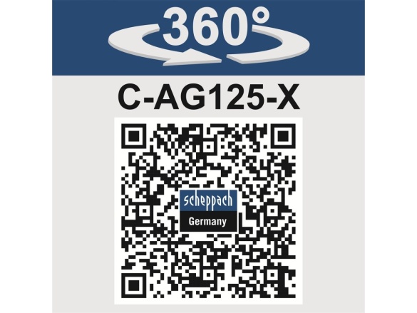 Aku 20 V IXES uhlová brúska (bez batérie a nabíjačky) Scheppach C-AG125-X