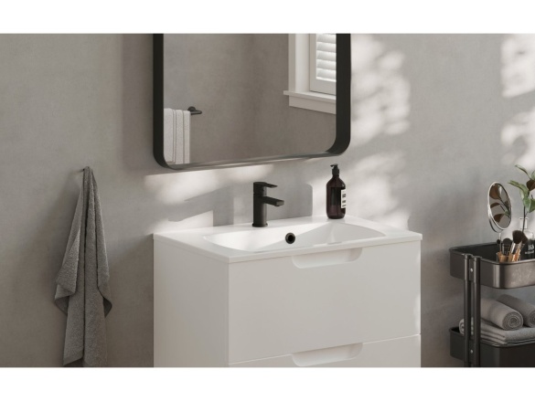 Ravak SL 012.20BLM Umyvadlová stojánková baterie 135 mm bez výpusti, černá matná