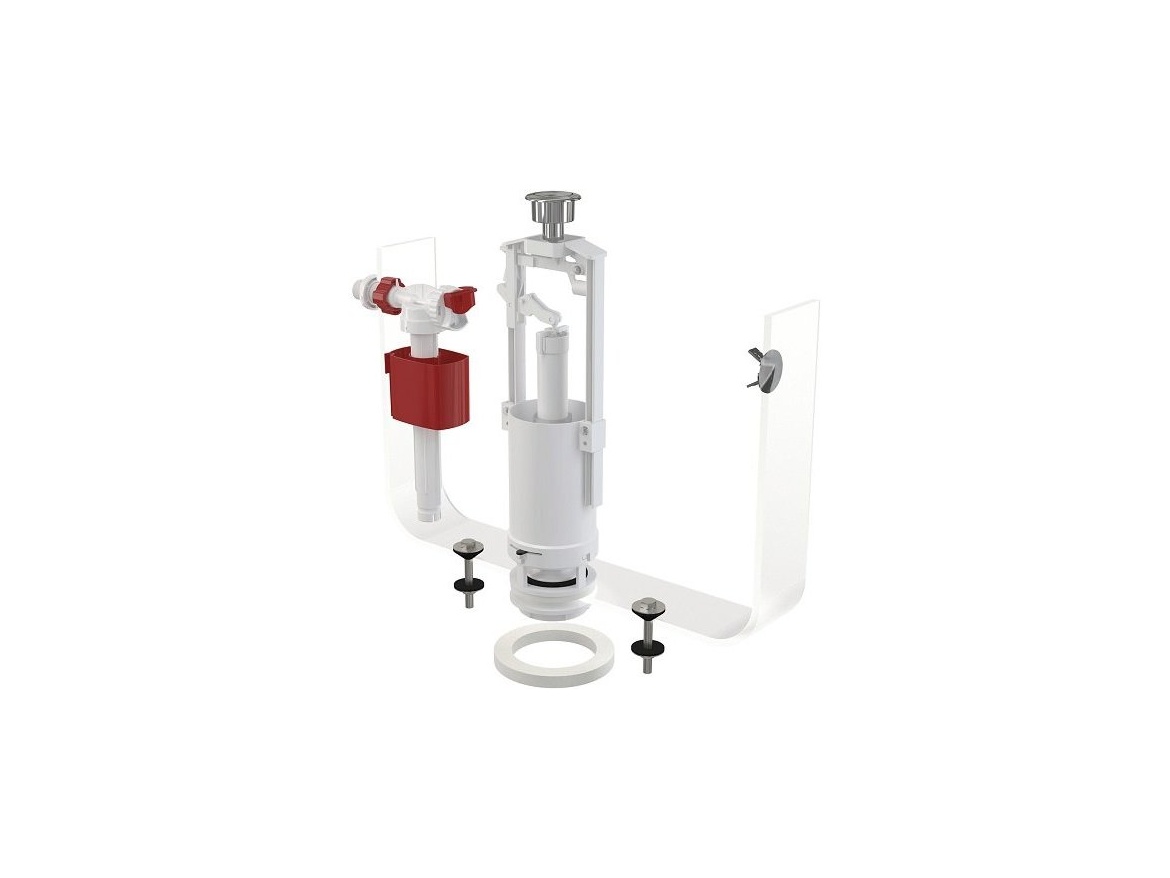 Alcadrain Splachovací souprava se STOP tlačítkem, chrom,  SA2000 1/2" CHROM