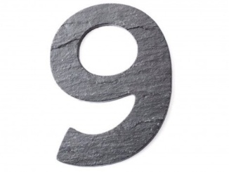 Házszámok –  Nalepovací domovní číslo 9 břidlice