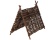 Scobax Domek pro králíky z proutí - přirodní teepee, 37 x 27 cm